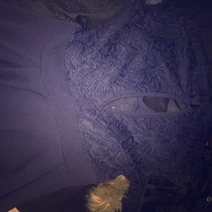 Blue mini lace dress